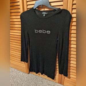 Y2K Bebe Black Bling shirt